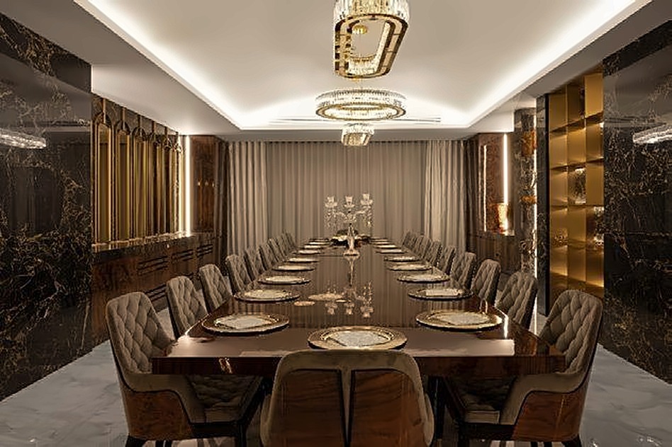 Duplex apartment dining room in Beirut