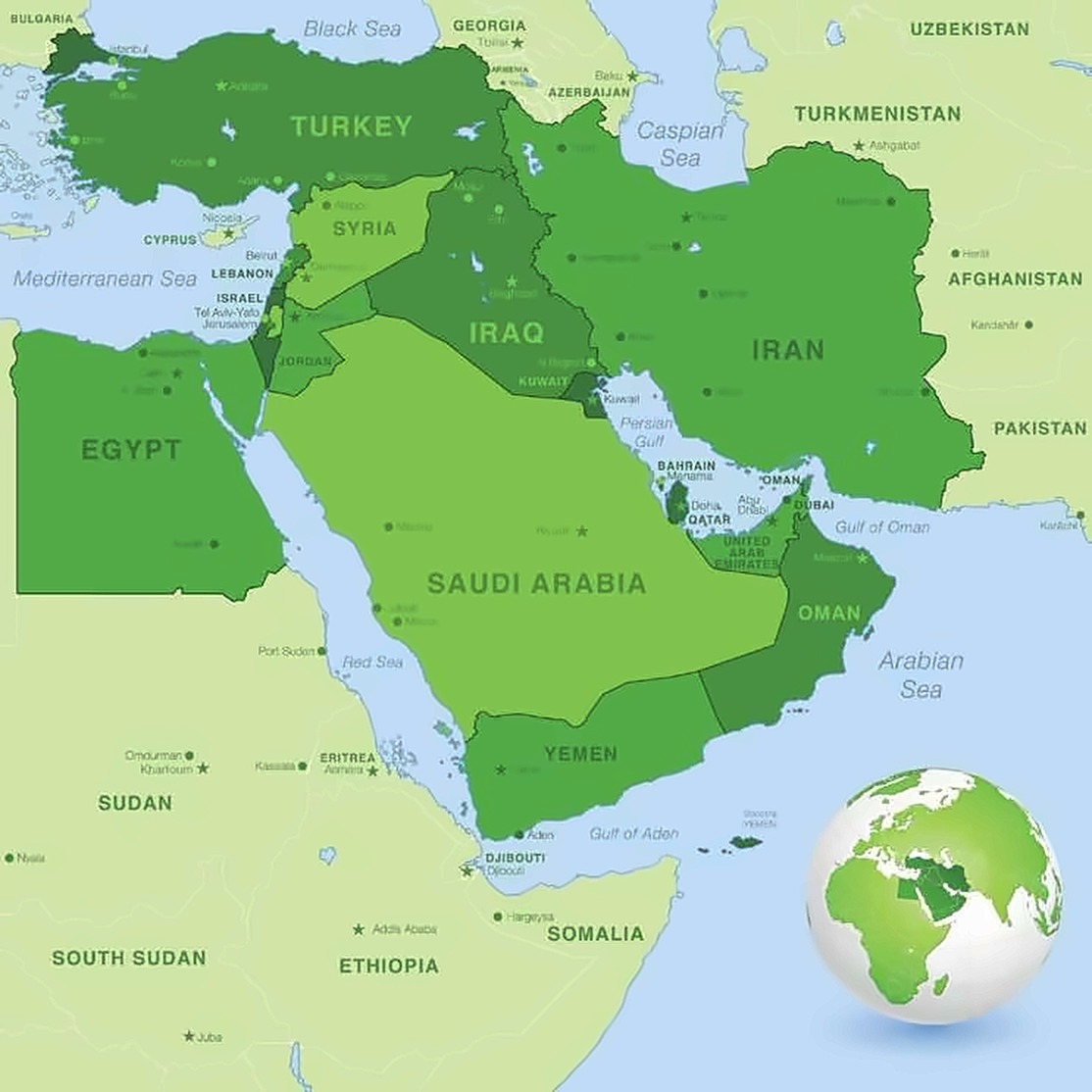 Map of Kabouni offices across Syria, Lebanon and the UAE