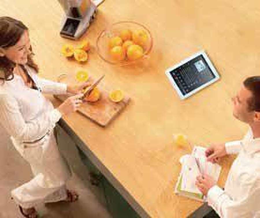 Smart kitchen with integrated touch-panel control